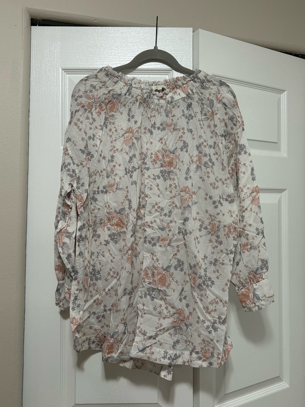 Maje Ragtime Rose Floral White Pink Off the Shoulder Mini Dress Sz 0 MISSING TIE